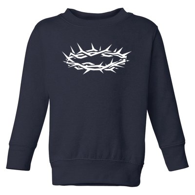 Christian Jesus Crown Of Thorn Good Friday & Easter. Toddler Sweatshirt