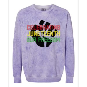 Celebrating Juneteeth Colorblast Crewneck Sweatshirt