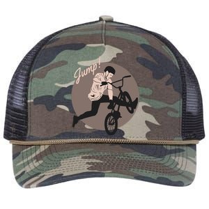 Cycling Jump Retro Rope Trucker Hat Cap