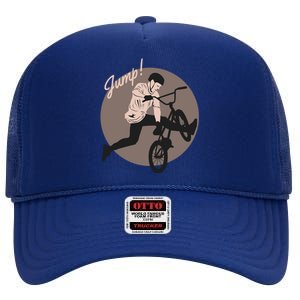 Cycling Jump High Crown Mesh Back Trucker Hat