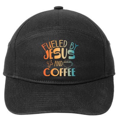 Cool Jesus Christian Jesus Coffee Lover 7-Panel Snapback Hat