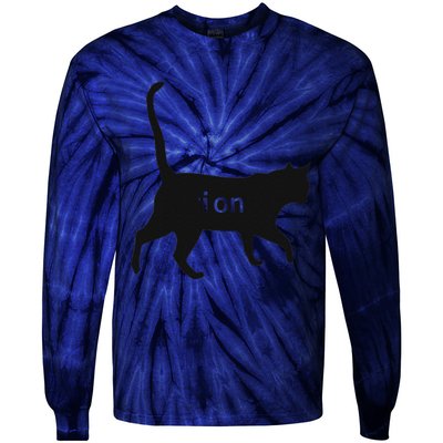 Cation Joke Cute Science Cat Funny Chemistry Teacher Gift Tie-Dye Long Sleeve Shirt