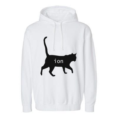 Cation Joke Cute Science Cat Funny Chemistry Teacher Gift Garment-Dyed Fleece Hoodie