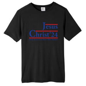 Cool Jesus Christ 2024 Only Jesus Can Save This Nation Gift Tall Fusion ChromaSoft Performance T-Shirt