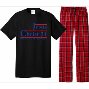 Cool Jesus Christ 2024 Only Jesus Can Save This Nation Gift Pajama Set