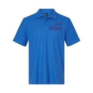 Cool Jesus Christ 2024 Only Jesus Can Save This Nation Gift Softstyle Adult Sport Polo