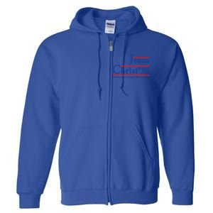 Cool Jesus Christ 2024 Only Jesus Can Save This Nation Gift Full Zip Hoodie