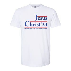 Cool Jesus Christ 2024 Only Jesus Can Save This Nation Gift Softstyle CVC T-Shirt