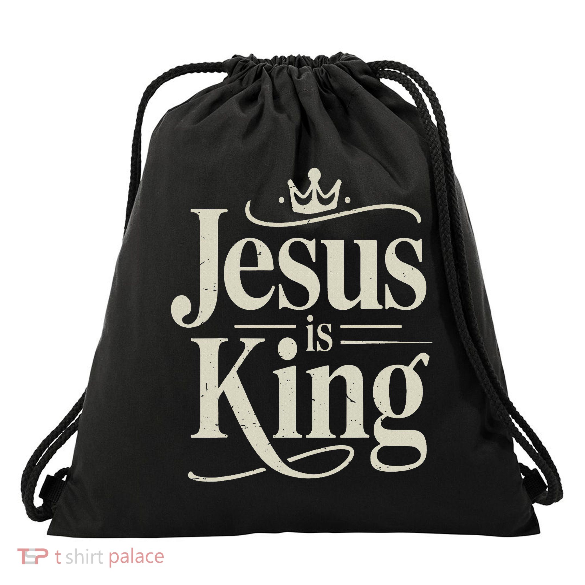 Christian Jesus Christ Is King God Son Drawstring Bag