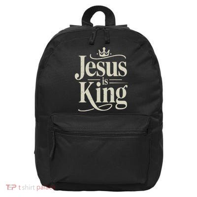 Christian Jesus Christ Is King God Son 16 in Basic Backpack