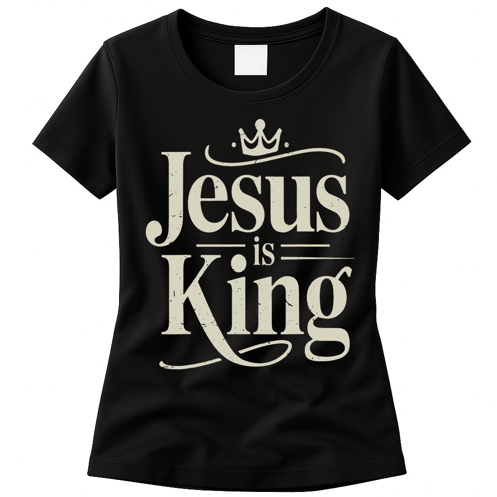 Christian Jesus Christ Is King God Son Womens T-Shirt