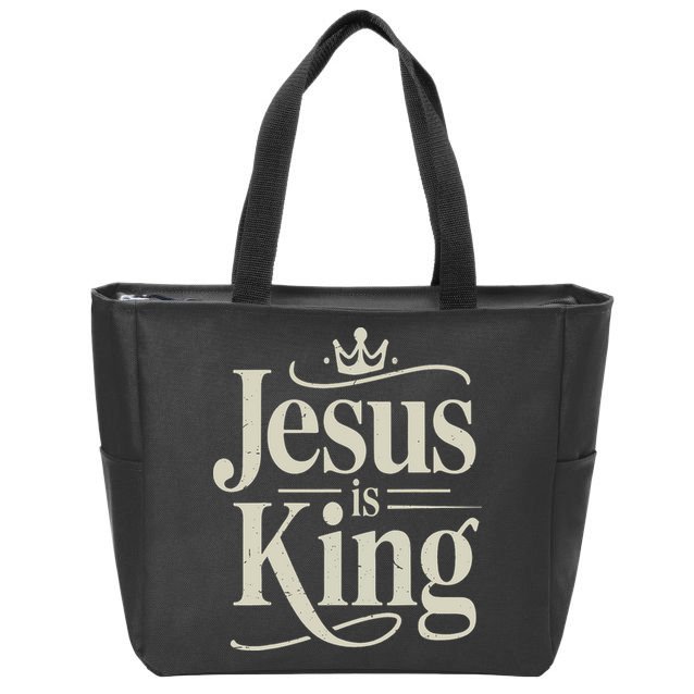 Christian Jesus Christ Is King God Son Zip Tote Bag
