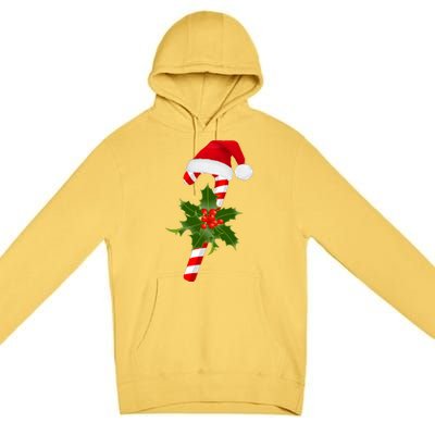 Christmas Jolly Candy Cane Premium Pullover Hoodie