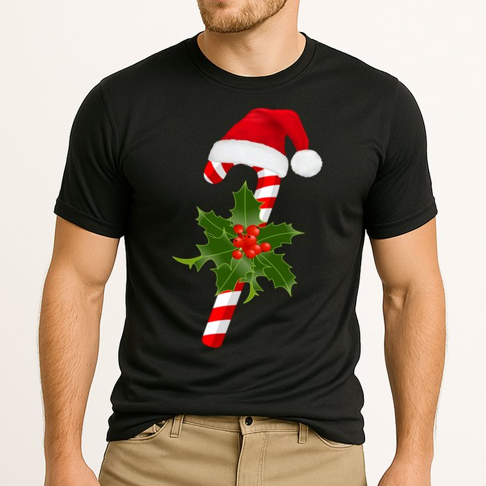 Christmas Jolly Candy Cane Cooling Performance Crew T-Shirt