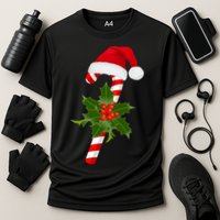 Christmas Jolly Candy Cane Cooling Performance Crew T-Shirt