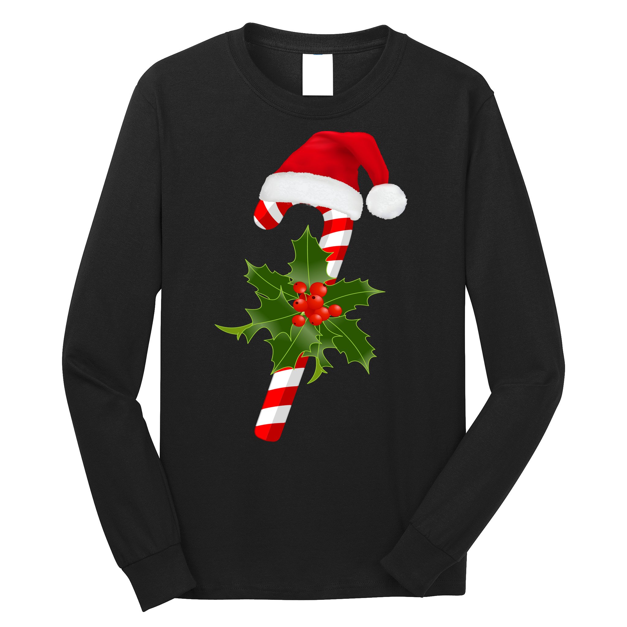 Christmas Jolly Candy Cane Long Sleeve Shirt
