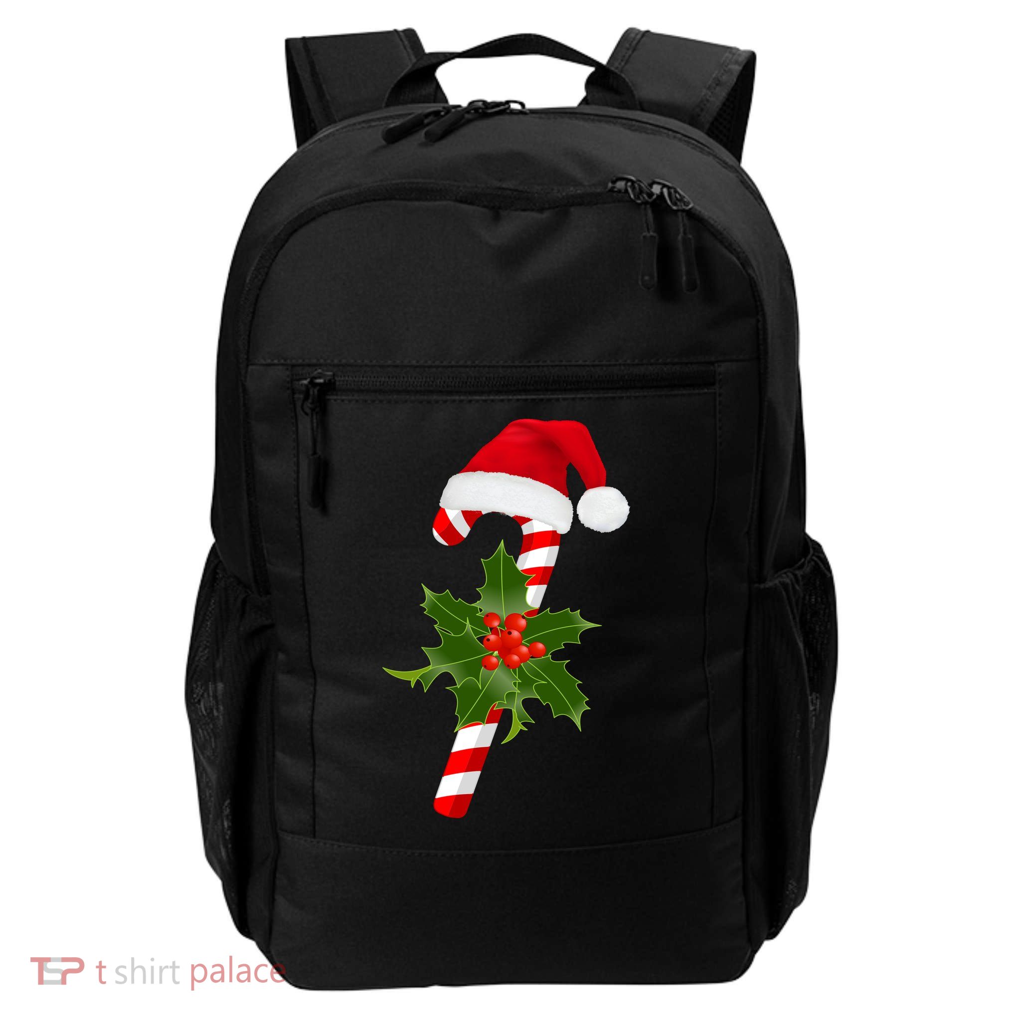 Christmas Jolly Candy Cane Daily Commute Backpack