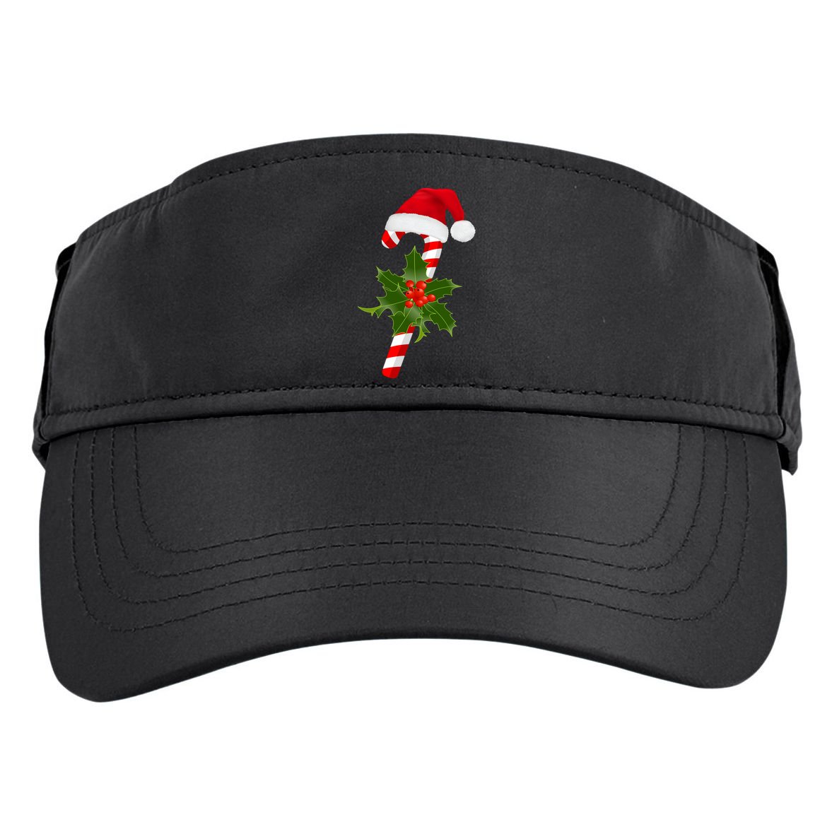 Christmas Jolly Candy Cane Adult Drive Performance Visor