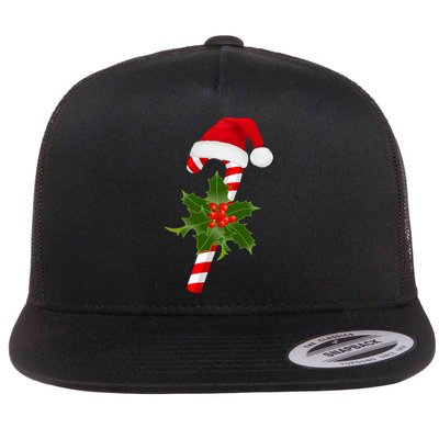 Christmas Jolly Candy Cane Flatbill Hat