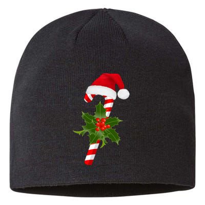 Christmas Jolly Candy Cane Sustainable Beanie