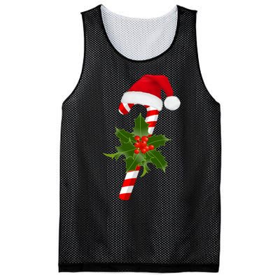 Christmas Jolly Candy Cane Mesh Reversible Basketball Jersey Tank