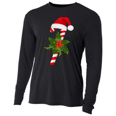 Christmas Jolly Candy Cane Cooling Performance Long Sleeve Crew