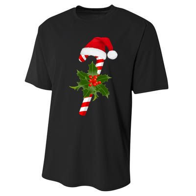 Christmas Jolly Candy Cane Performance Sprint T-Shirt