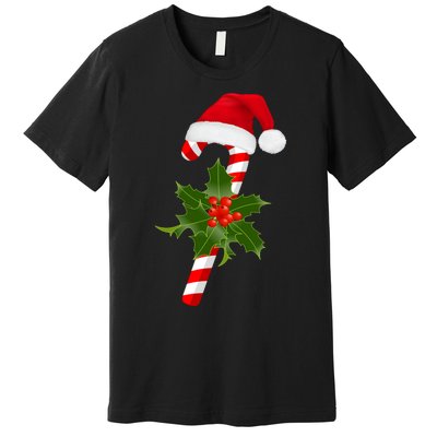 Christmas Jolly Candy Cane Premium T-Shirt