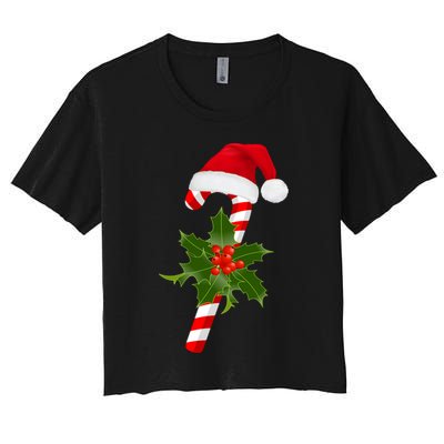 Christmas Jolly Candy Cane Crop Top