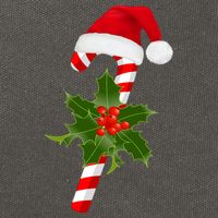 Christmas Jolly Candy Cane Cotton Canvas Backpack