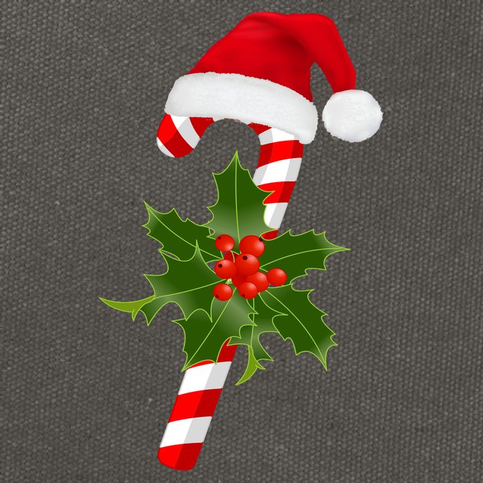Christmas Jolly Candy Cane Cotton Canvas Backpack