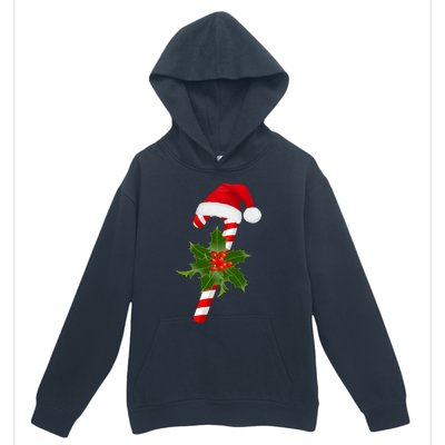 Christmas Jolly Candy Cane Urban Pullover Hoodie