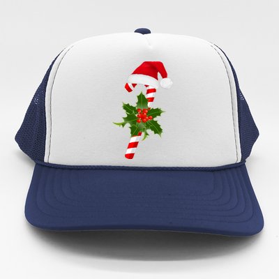 Christmas Jolly Candy Cane Trucker Hat