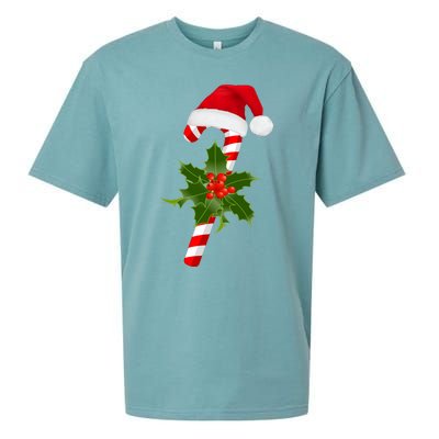 Christmas Jolly Candy Cane Sueded Cloud Jersey T-Shirt