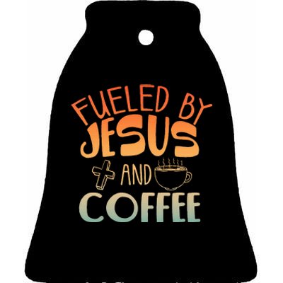 Cool Jesus Christian Jesus Coffee Lover Ceramic Bell Ornament