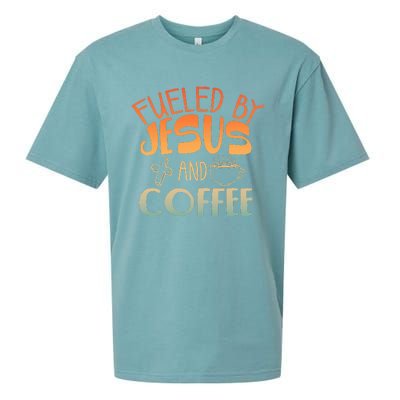 Cool Jesus Christian Jesus Coffee Lover Sueded Cloud Jersey T-Shirt