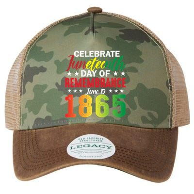 Celebrate Junenth Day Of Remembrance June 19 1865 Gift Legacy Tie Dye Trucker Hat