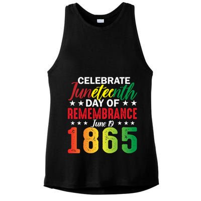 Celebrate Junenth Day Of Remembrance June 19 1865 Gift Ladies PosiCharge Tri-Blend Wicking Tank