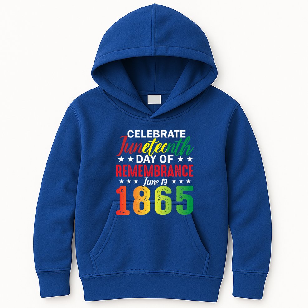 Celebrate Junenth Day Of Remembrance June 19 1865 Gift Kids Hoodie