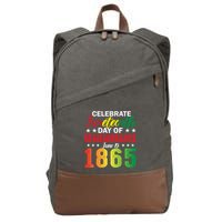 Celebrate Junenth Day Of Remembrance June 19 1865 Gift Cotton Canvas Backpack
