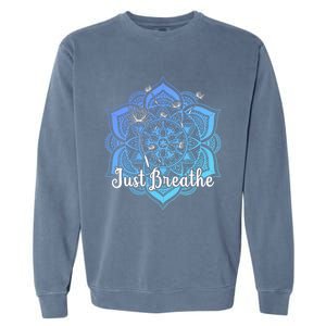 Cute Just Dandelion Tattoodesign Yoga Dala Breathe Vibes Gift Garment-Dyed Sweatshirt