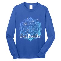 Cute Just Dandelion Tattoodesign Yoga Dala Breathe Vibes Gift Long Sleeve Shirt