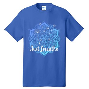 Cute Just Dandelion Tattoodesign Yoga Dala Breathe Vibes Gift Tall T-Shirt