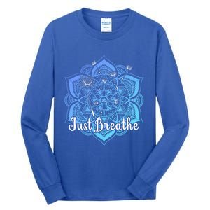 Cute Just Dandelion Tattoodesign Yoga Dala Breathe Vibes Gift Tall Long Sleeve T-Shirt