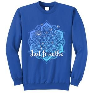 Cute Just Dandelion Tattoodesign Yoga Dala Breathe Vibes Gift Tall Sweatshirt