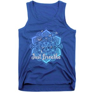 Cute Just Dandelion Tattoodesign Yoga Dala Breathe Vibes Gift Tank Top