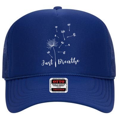 Cute Just Dandelion Tattoodesign Arrows Breathe Blow Pattern Meaningful Gift High Crown Mesh Back Trucker Hat