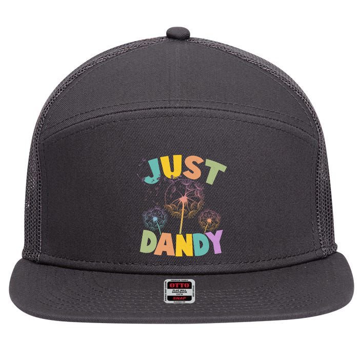 Cute Just Dandy Springtime Dandelions 7 Panel Mesh Trucker Snapback Hat