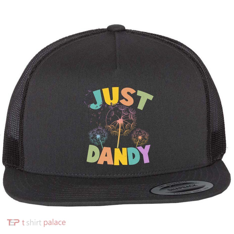 Cute Just Dandy Springtime Dandelions Flat Bill Trucker Hat