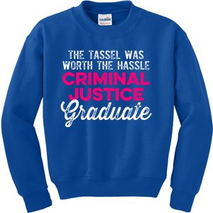 Criminal Justice Degree Graduate Tassel Graduation Great Gift Kids Sweatshirt